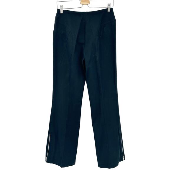 St. John Sport Womens Preppy Zip Ankle Wide Leg Dress Trouser Pants Size 6 Black - Picture 8 of 8